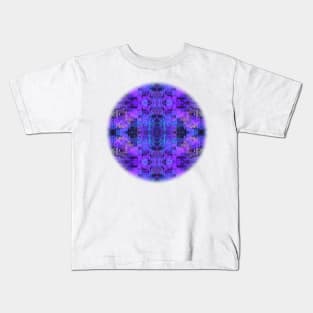 Abstract Glitch Effect in Purple Kids T-Shirt